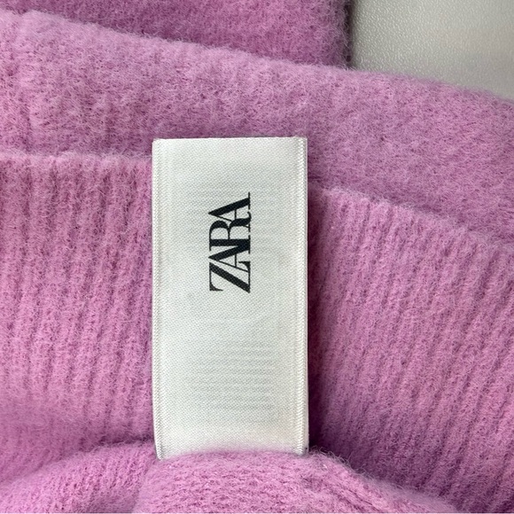 Zara Pink Knit Cardigan Jewel Pearl Buttons Size M - Picture 5 of 9